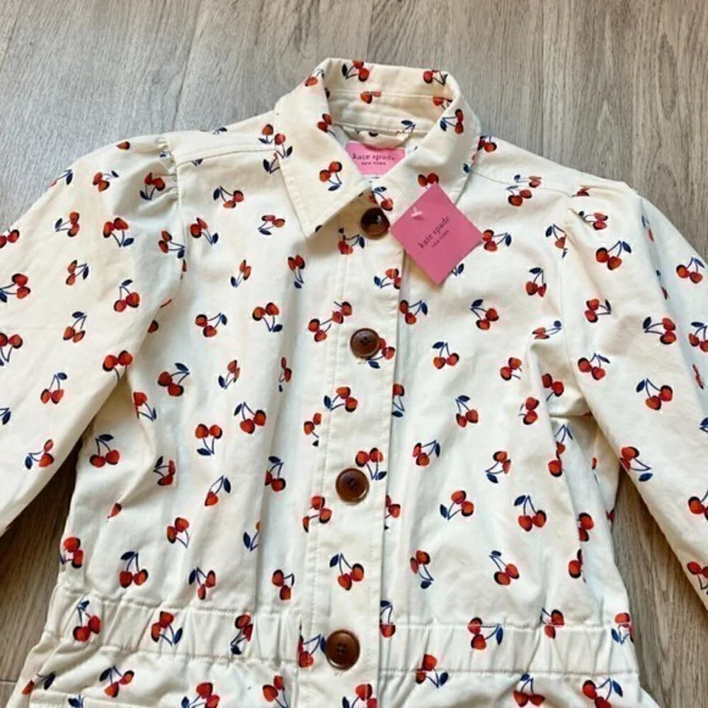 Kate Spade Cherry Toss Jacket Size XXS NWT